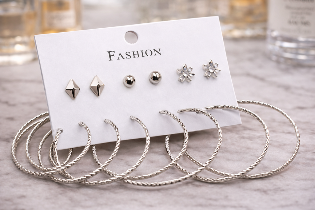 Twist Hoop Set jewellery set - twisted texture hoop combo by PinkbyPC