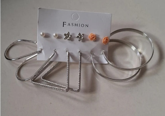 Fashion Hoop Mix jewellery set - mixed shapes hoop combo by PinkbyPC