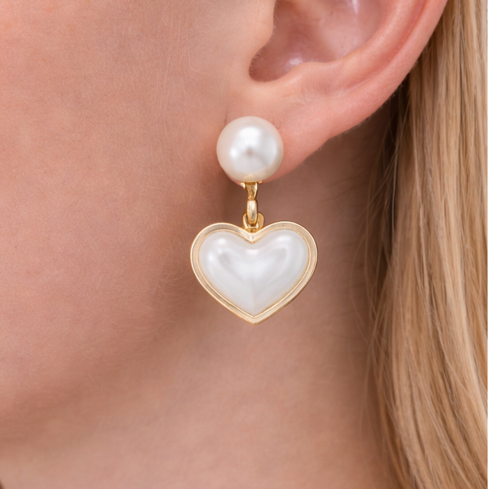 Pink by PC – Pearl Heart Drop - view 2