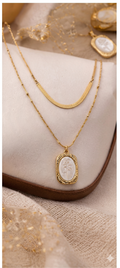 Oval Pendant necklace - vintage-inspired oval pendant by PinkbyPC