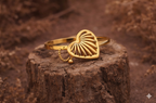 Radiant Heart ring - ribbed heart statement ring by PinkbyPC