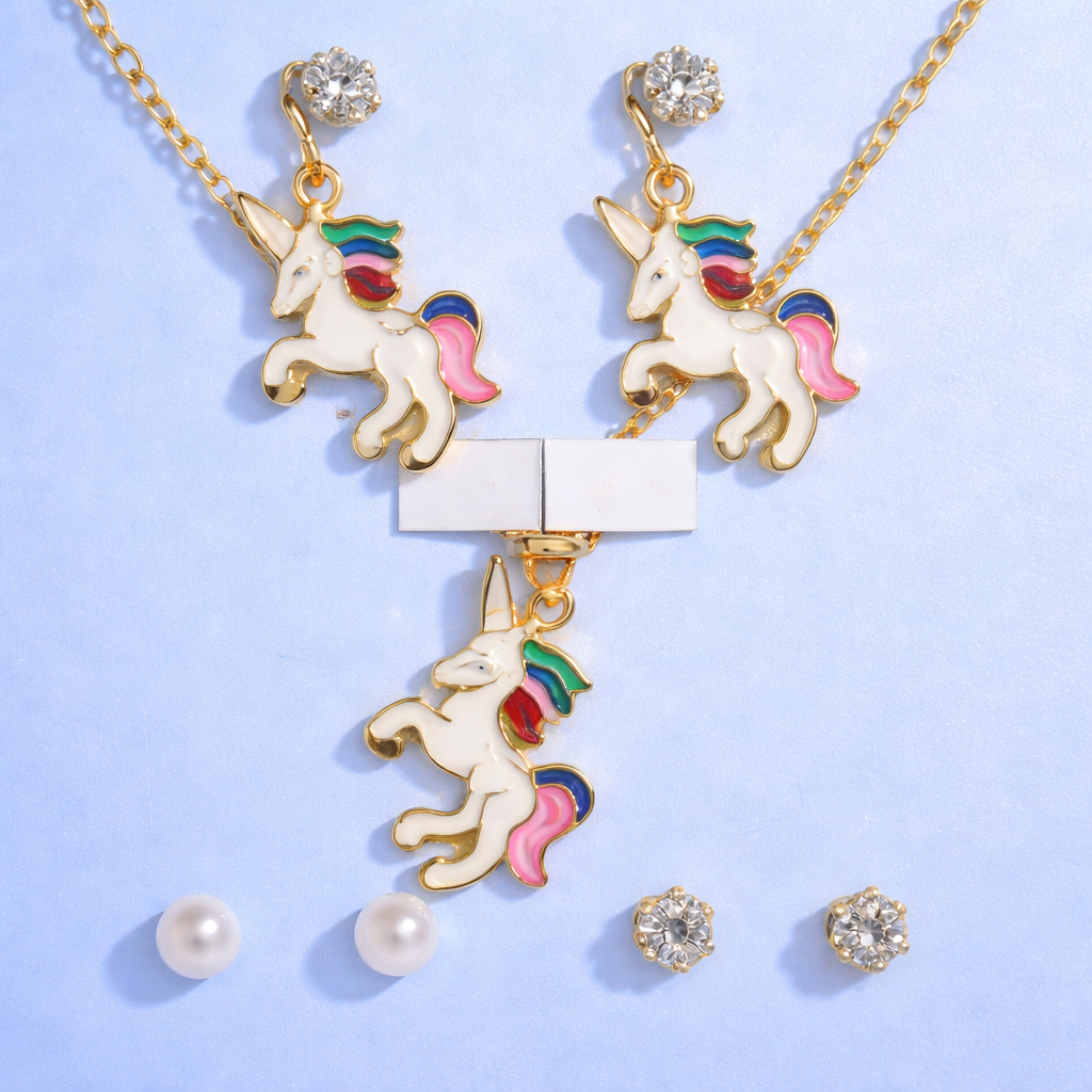 Unicorn Color Set jewellery set - multi-color unicorn charm set by PinkbyPC
