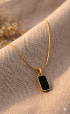 Midnight Noir necklace - black pendant for bold elegance by PinkbyPC