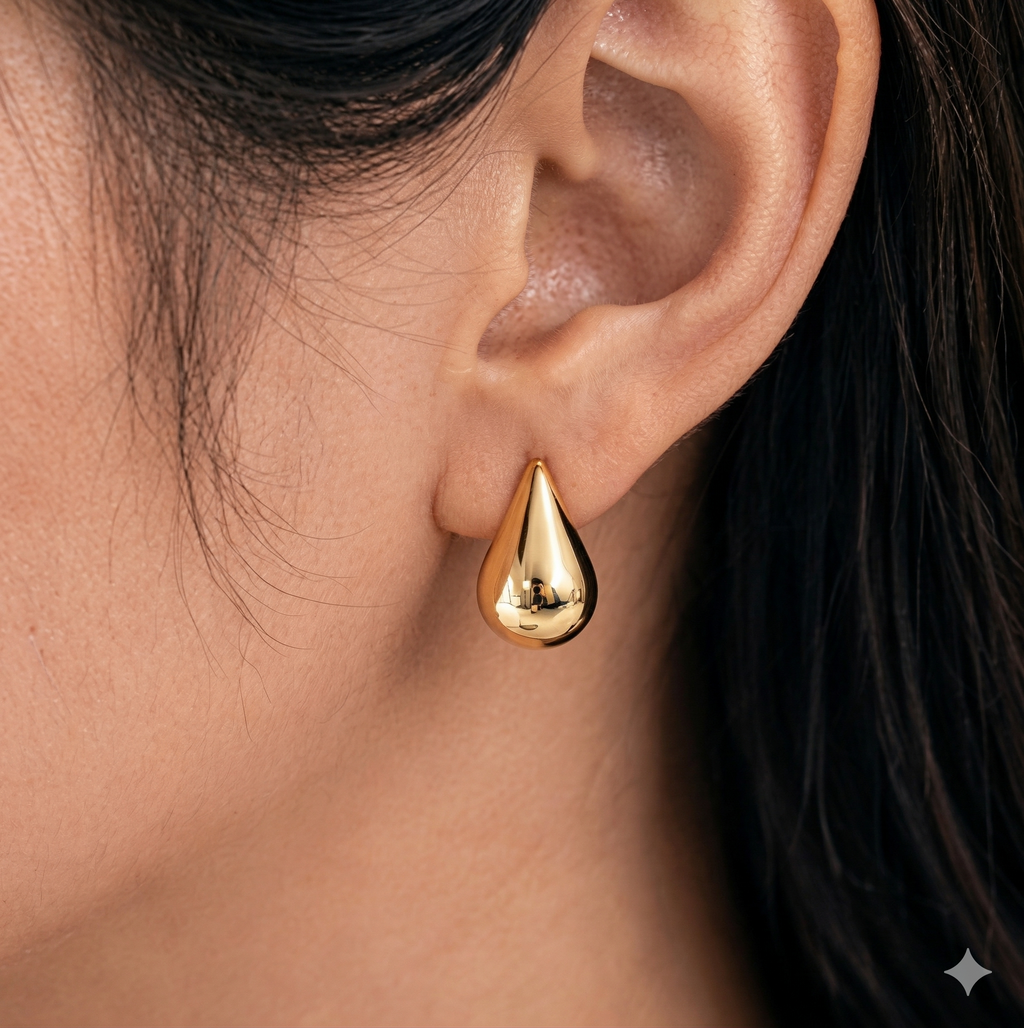 Pink by PC – Gold Teardrop Stud - view 2