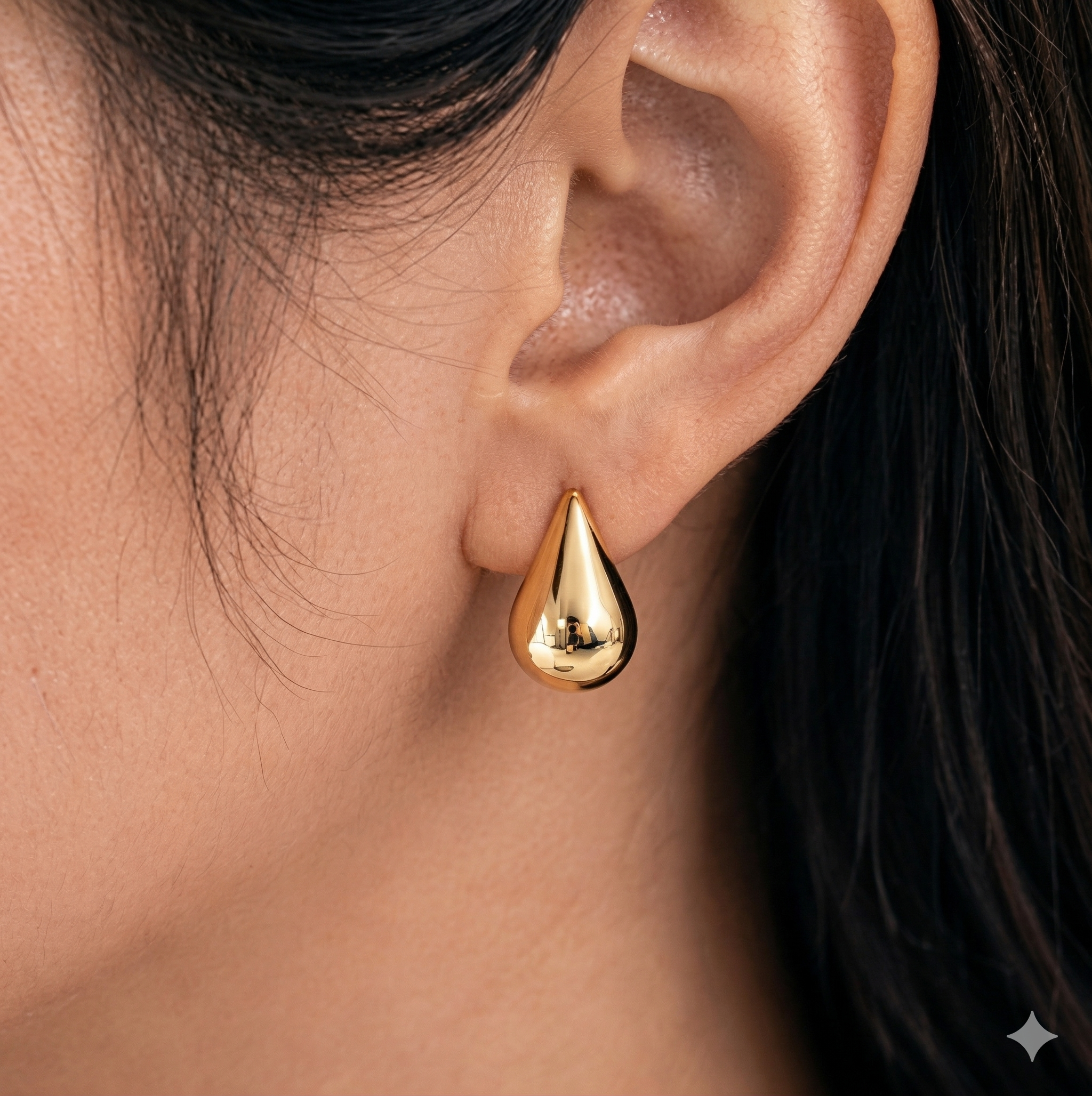 Pink by PC – Gold Teardrop Stud - view 2