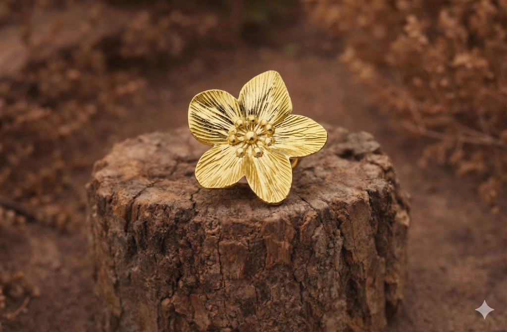 Wildflower Ring ring - vintage floral statement ring by PinkbyPC