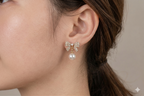 Pink by PC – Pearl Bow Drops - view 3