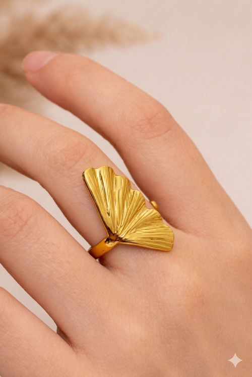 Pink by PC Gingko Ring - view 2