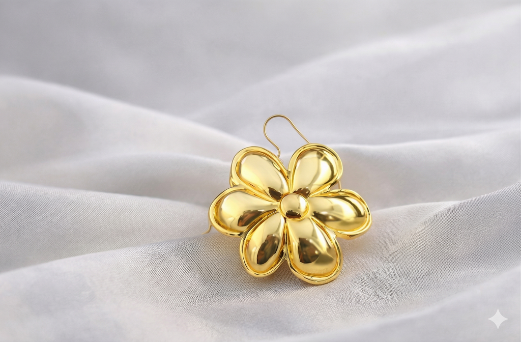 Bloom Charm ring - gold flower charm by PinkbyPC