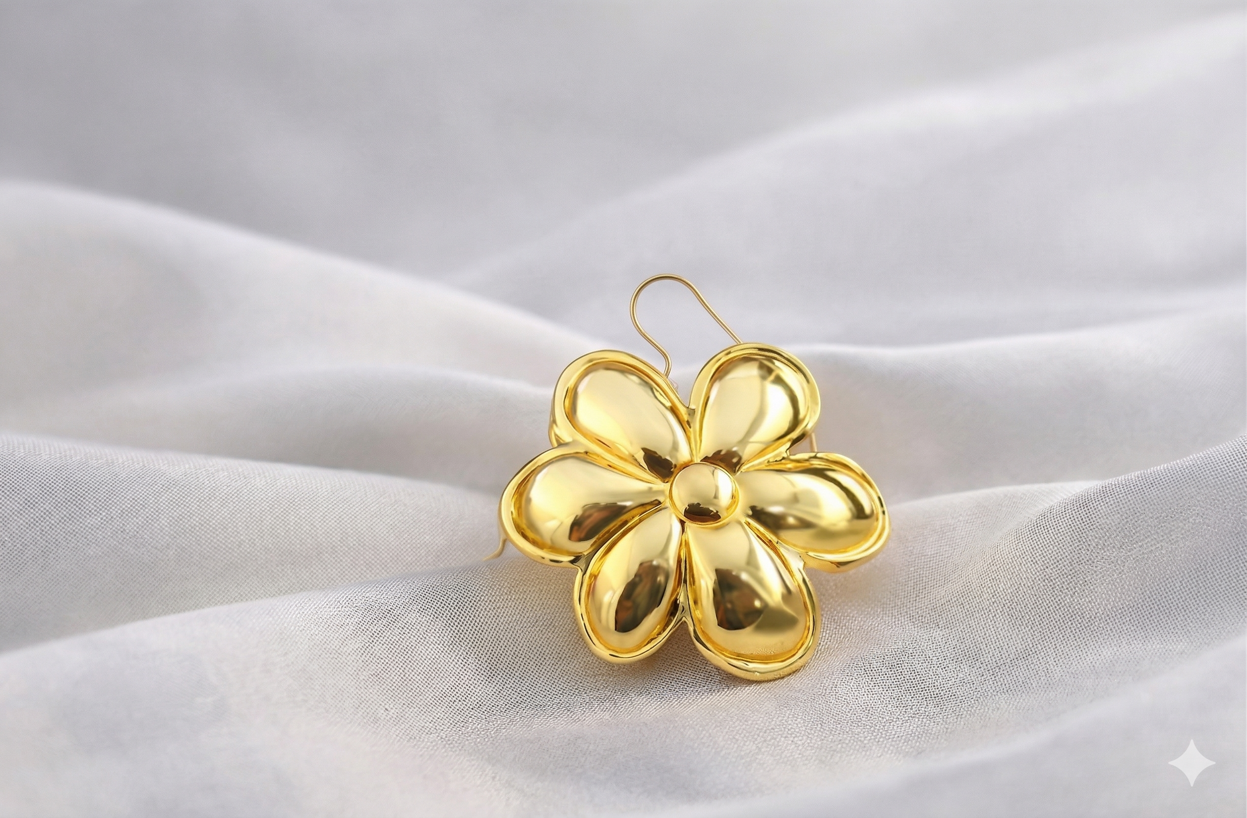 Bloom Charm ring - gold flower charm by PinkbyPC