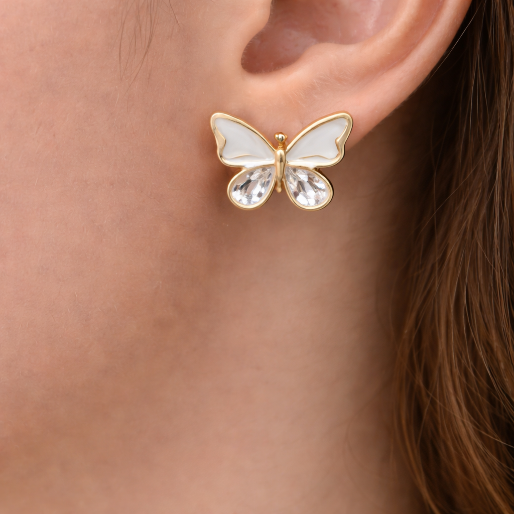 Pink by PC – Butterfly Crystal Stud - view 2