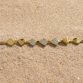 Eternal Heart bracelet - gold bangle with heart accent by PinkbyPC