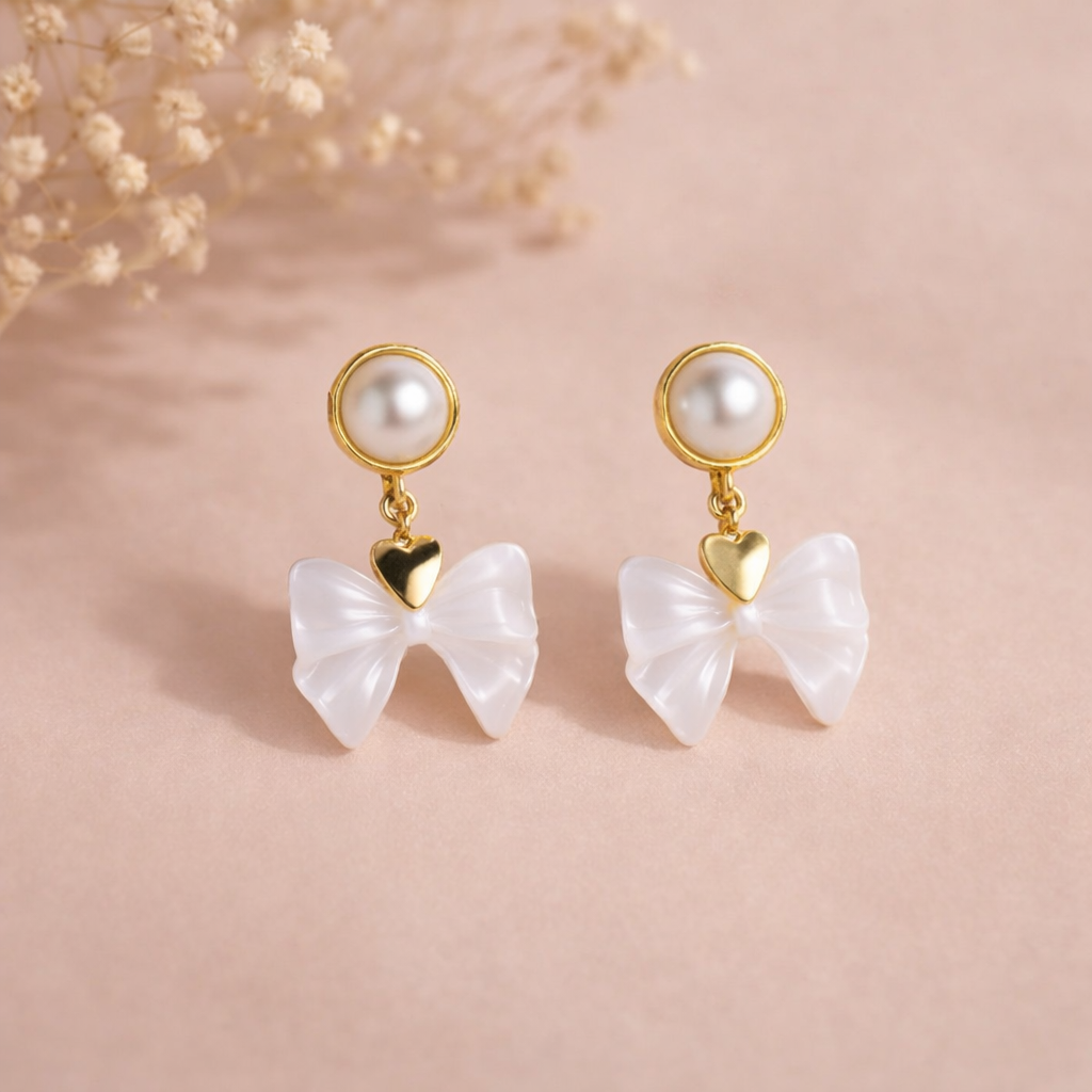 Pink by PC – Pearl Bow Stud - view 3