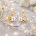 Pink by PC – Pearl Curve Stud - view 2