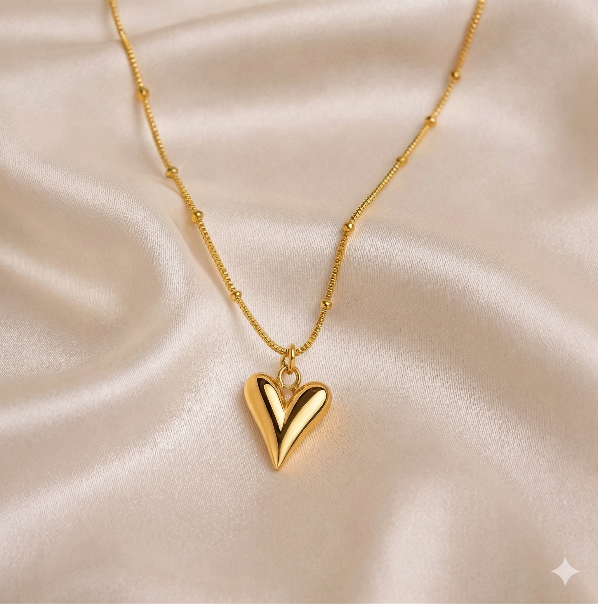 Double Heart Pendant necklace - sleek twin heart design by PinkbyPC