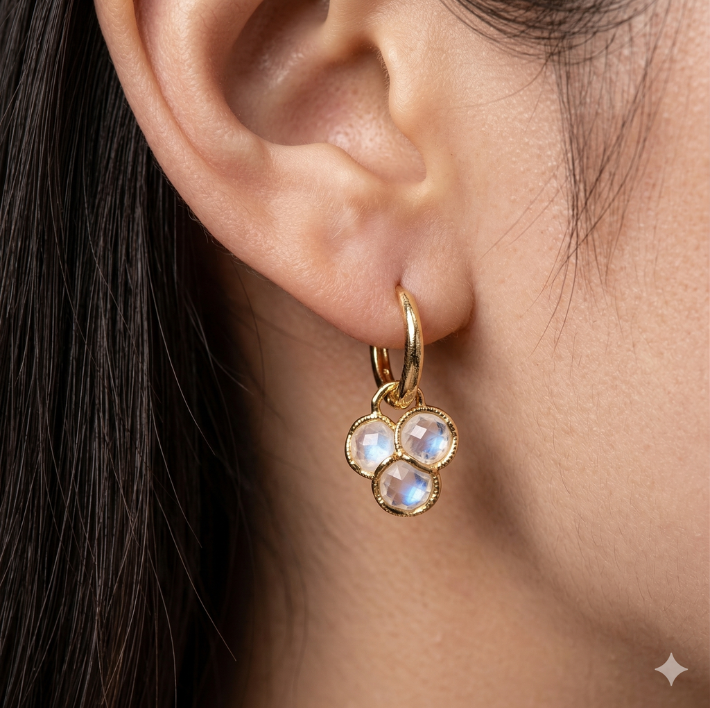 Pearl Cluster Drops earrings - cluster pearl drop earrings by PinkbyPC