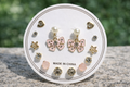 Pearl Bow Set jewellery set - bow drop with pearl studs by PinkbyPC
