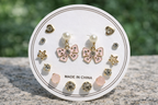 Pearl Bow Set jewellery set - bow drop with pearl studs by PinkbyPC